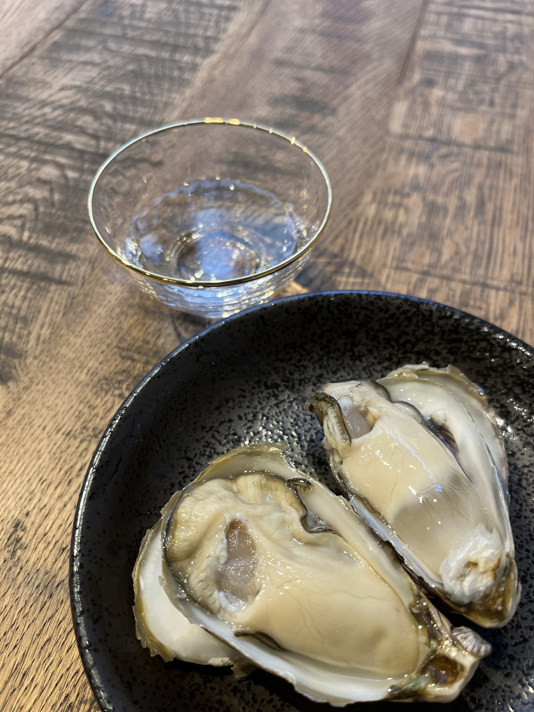 日本酒と牡蠣