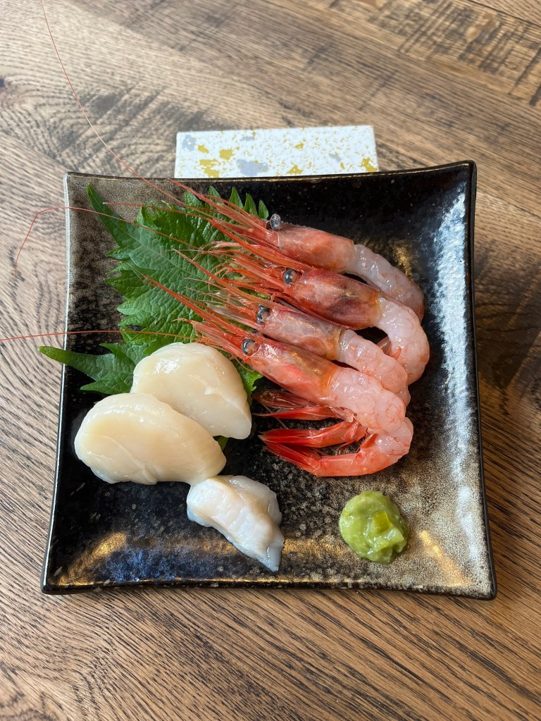 日本酒　甘エビ　ホタテ