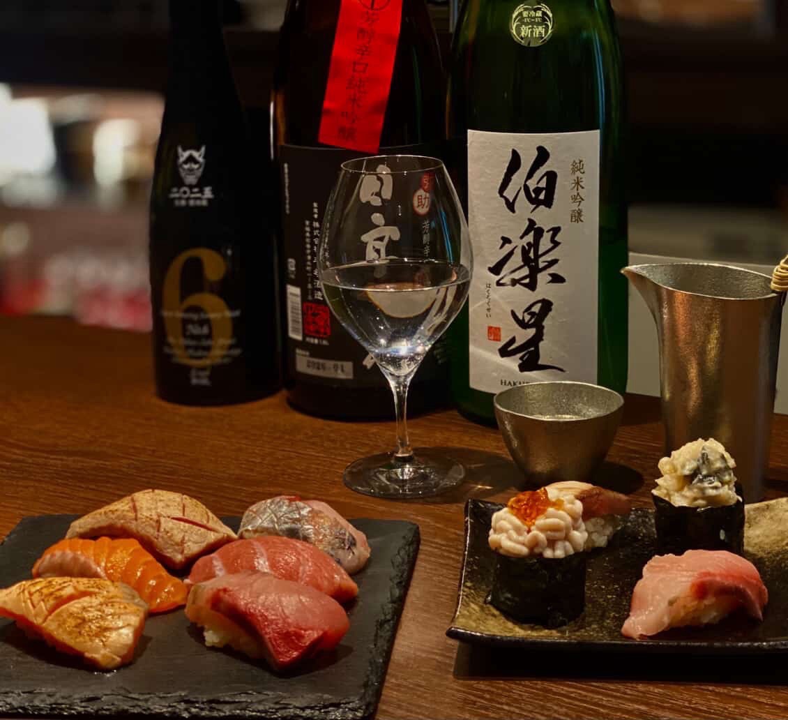 日本酒　お寿司
